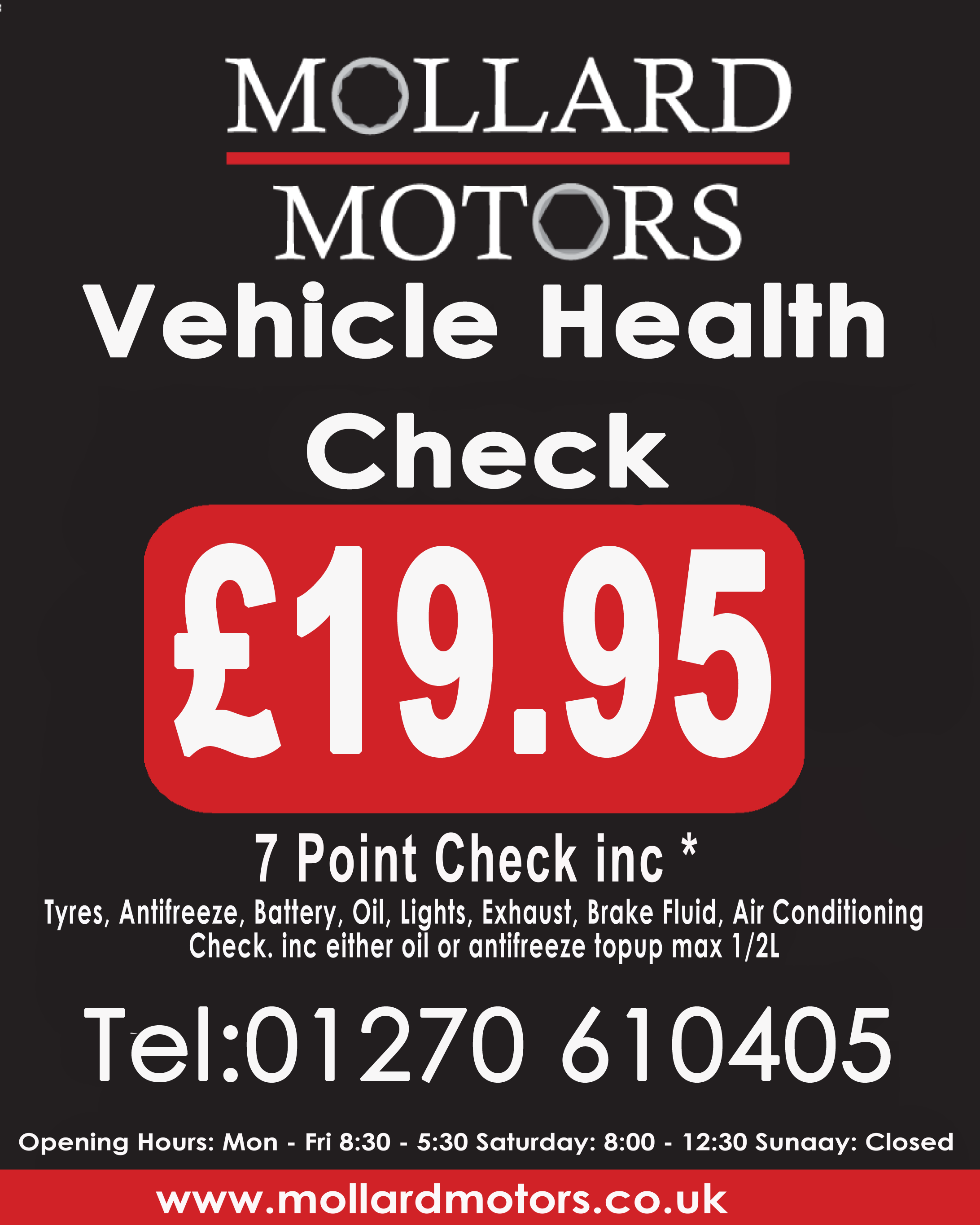 7 POINT WINTER HEALTH CHECK FROM £9.95